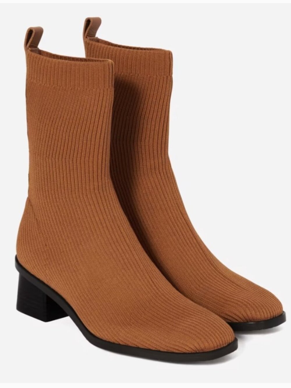 Everlane The High-Ankle Glove Boots in ReKnit Toffee Brown Size 7